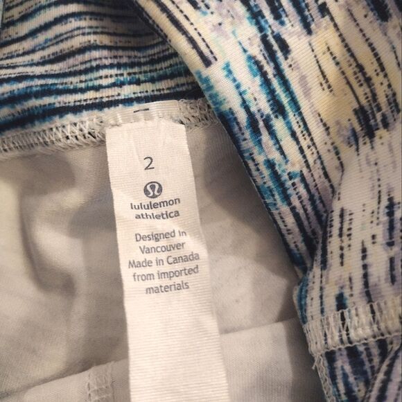 Lululemon Women's Size 2 High Times Blurry Belle Stretchy Multicolor Leggings - Picture 8 of 9